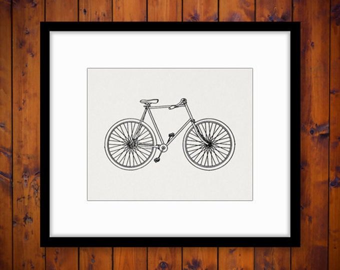 Digital Image Bicycle Graphic Antique Bike Download Illustration Printable Vintage Clip Art Jpg Png Eps HQ 300dpi No.3124