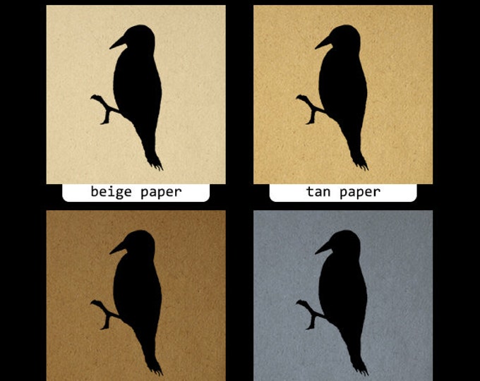 Printable Digital Bird Silhouette Graphic Image Download Vintage Clip Art Jpg Png Eps HQ 300dpi No.3280