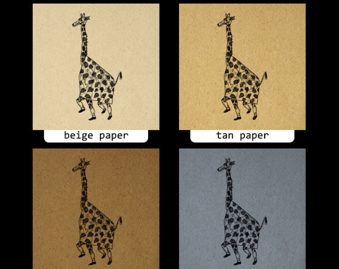 Giraffe Costume Graphic Image Digital Download Printable Illustration Vintage Clip Art Jpg Png Eps HQ 300dpi No.2106