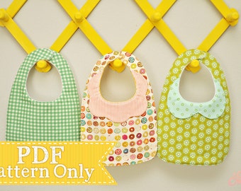 Little Charmer Collared Baby Bib PDF Pattern, Sewing Pattern, PDF Sewing Patterns, Infant Size Baby Bib, Instant Download, Baby PDF