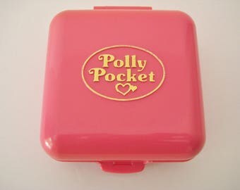 Vintage Polly Pocket Partytime Surprise Polly's Birthday Party Compact 1989 Bluebird Miniature Toy Clean NO Figures Incomplete USED