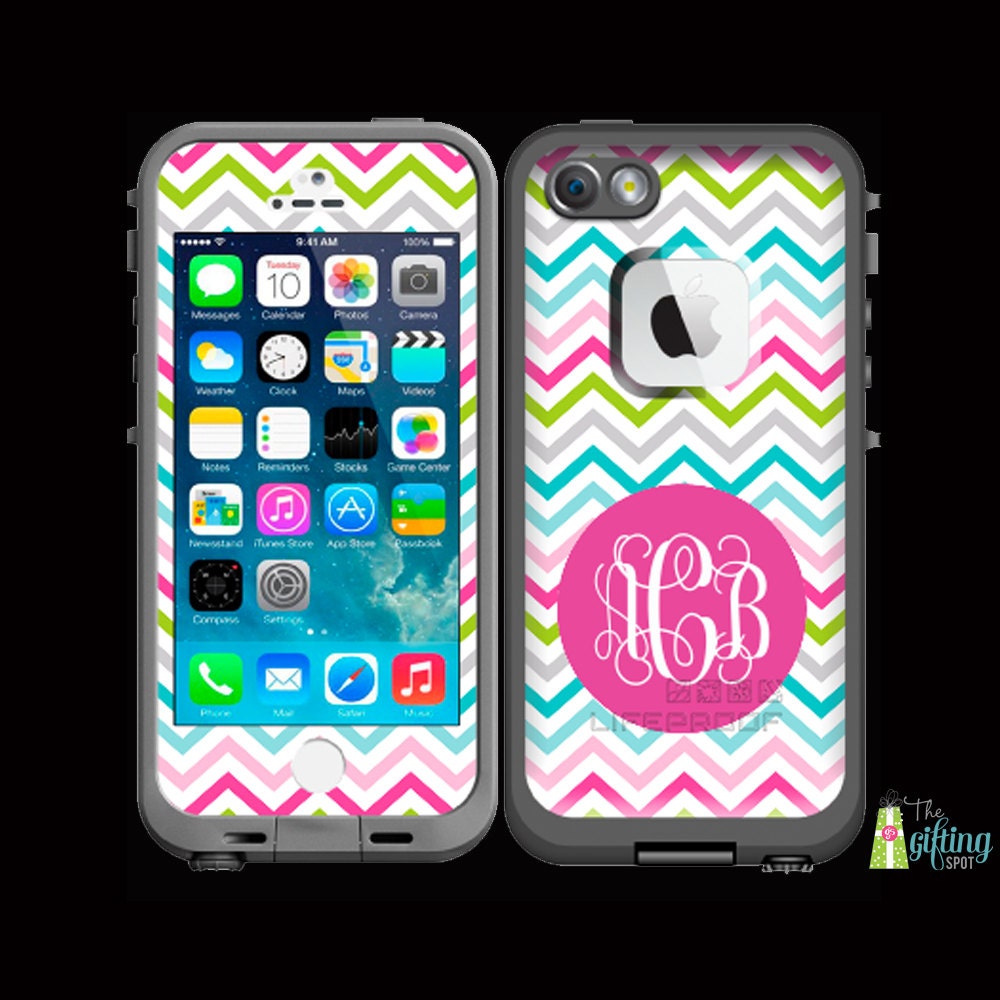 Monogrammed Lifeproof® Phone Case Decal by TheGiftingSpot on Etsy