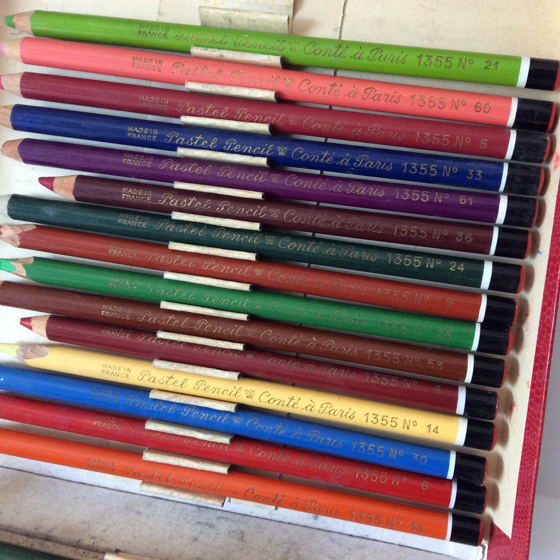 33 Pastel Pencils Boxed Set Conte Paris Made in France Vintage Pencils from TextilesandThings on 33 Pastel Pencils Boxed Set Conte Paris Made in France Vintage Pencils from TextilesandThings on