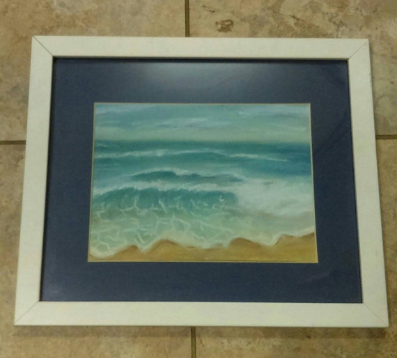 Pastel beach scene original beach art beach pastel pastel