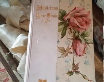 Antique Book Roses Musicians Year Book