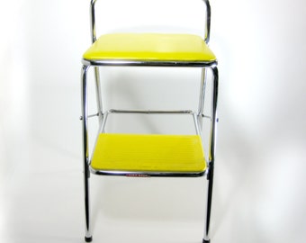 Vintage Cosco Folding Chair ~ Vintage Booster Seat ~ Cosco Kitchen Stool ~ Yellow