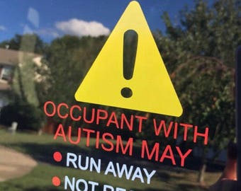 Autism Car Decal - ICE - Emergency Alert - Special Needs Alert- Medical Alert - In Case of Emergency - Autism Alert
