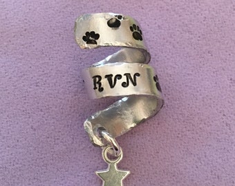 Personalised Stethoscope ID Charm Tag. Nurse, Doctor, Vet, Vet Nurse, Midwife Gift, Present. Medical. Veterinary. UK seller.