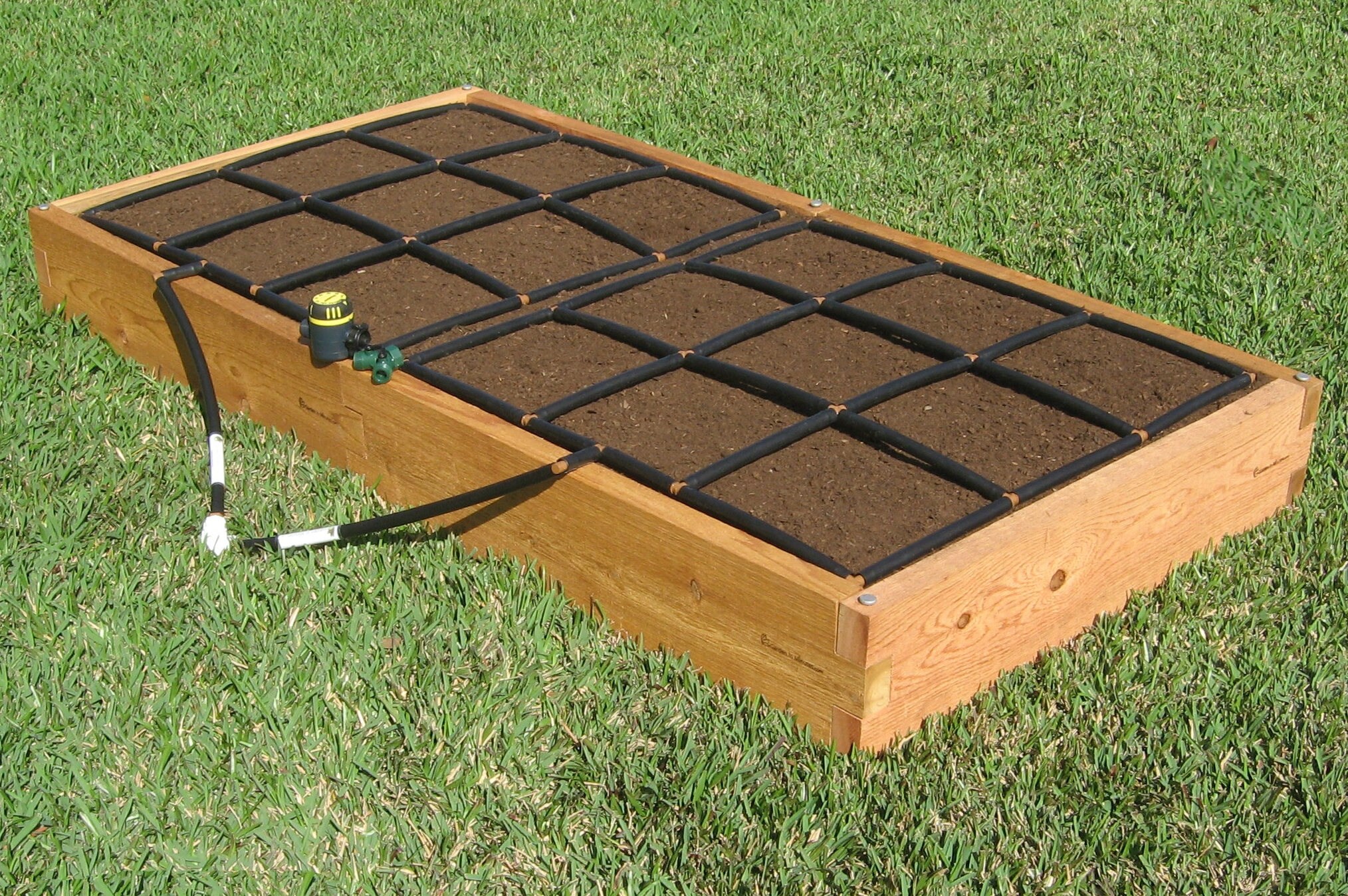 3x6 Cedar Raised Garden Kit with Watering System All-In-One