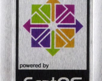 Aluminum CentOS Linux Metal Decal Sticker Computer PC Laptop Badge