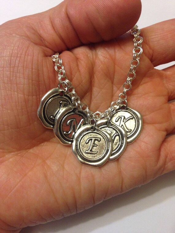 Items similar to Wax Stamp Charm Necklace on Etsy