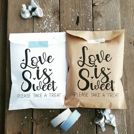 Favor Bags - Wedding Favor Bags - Treat Bags - Love is Sweet ...