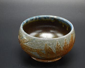 Carved Sunflower Bowl - Ceramic Bowl - Soda Fired Pottery