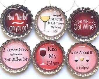 Funny Wine Charms Wine Glass CharmsWine Gift