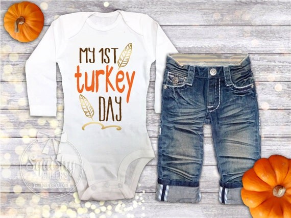 Boy's 1st Thanksgiving Outfit Boys by BabySquishyCheeks on Etsy