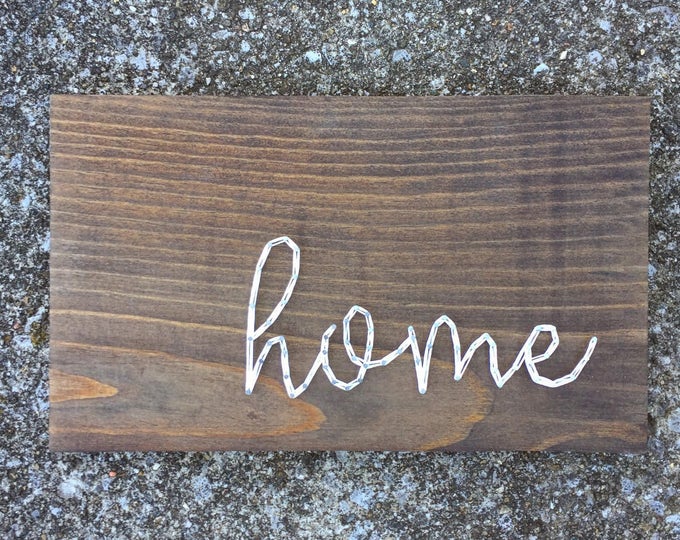 MADE TO ORDER Script Home String Art Board | Single-Line String Style