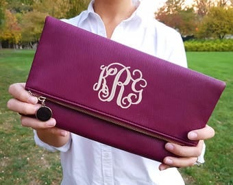 Monogrammed Clutch Purse | Envelope Clutch Purse | Bridesmaid Gift | Mother's Day Gift