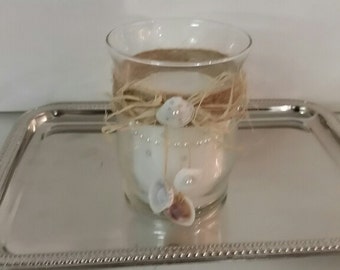 Hand-Painted Glass Candleholder Votive