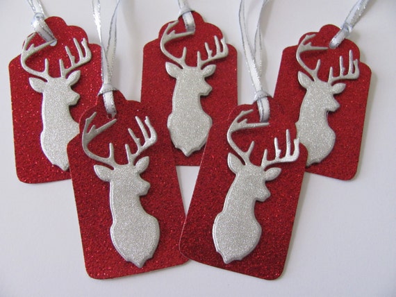 Christmas Deer Tags Christmas Deer Gift Tags Holiday Gift