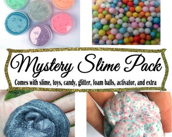 Mystery Slime Package Surprise Extras Foam Gift Box Birthday Gag Gift Slime bundle party favor birthday gift stress relief kid fun gift