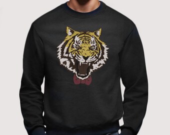 Yuri Tiger with bowtie sweatshirt