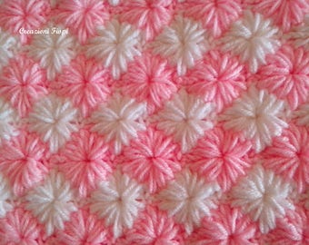 Crochet Baby Blanket PATTERN 809 zig zag STAR Tutorial Instant Download / PATTERN 809/ Blanket Baby Crochet Patterns zig zag