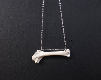 Bird Bone Necklace Sterling Silver - Bone Jewelry