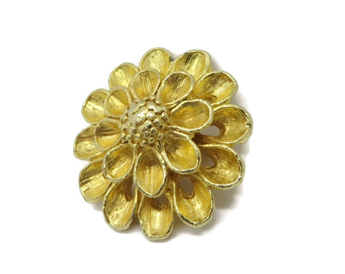 Flower Scarf Clip, Vintage Gold Tone Clip, Dress Clip, Women's Accessory Clip, Gift for Her