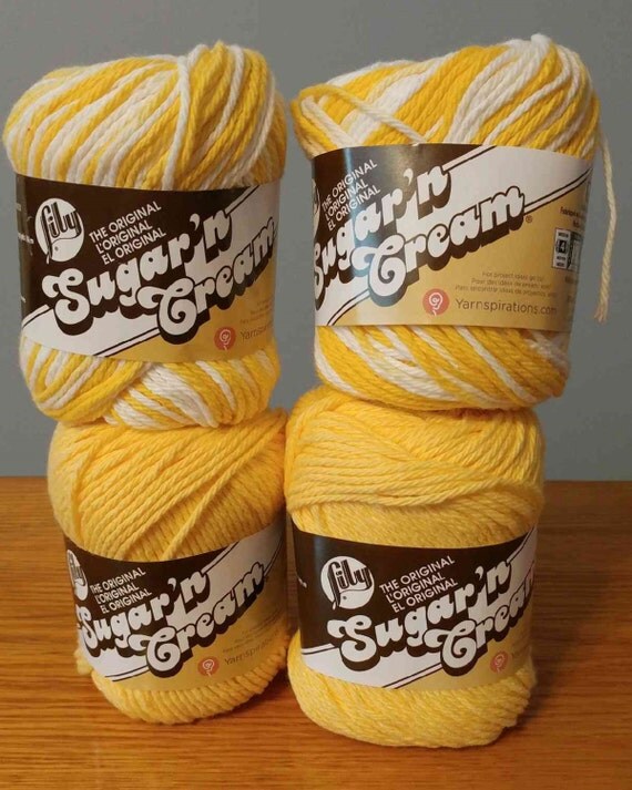 Sugar 'N Cream Yellow and White Yarn Set