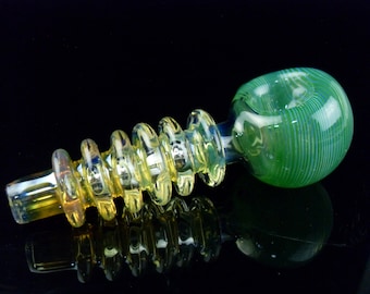Green Spectrum Lolly Variety - medium novelty glass pipe