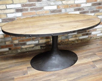Industrial Style Reclaimed Wood and Iron Table