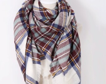 Plaid Blanket Scarf, Blanket Scarf Plaid, Blanket Scarf, Scarf Blanket, Womens Scarves, Christmas Gifts, For Her, For Mom, For Girlfriend