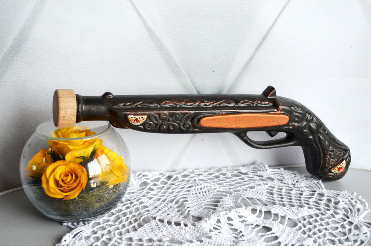 Pistol bottle Ceramic bottle gun wine bottle half pint