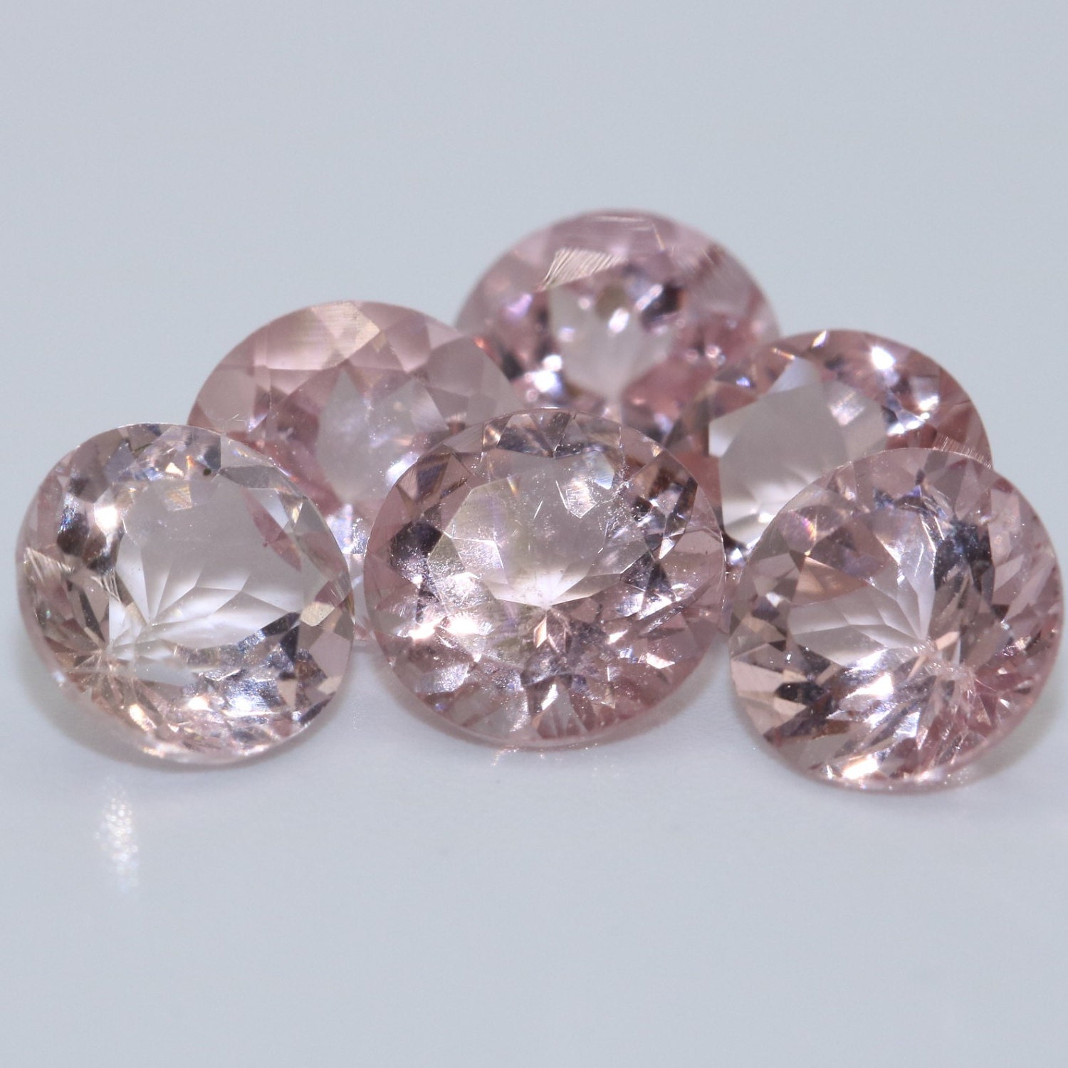 Lot of 30 Pink Stones 6 mm Loose Stones