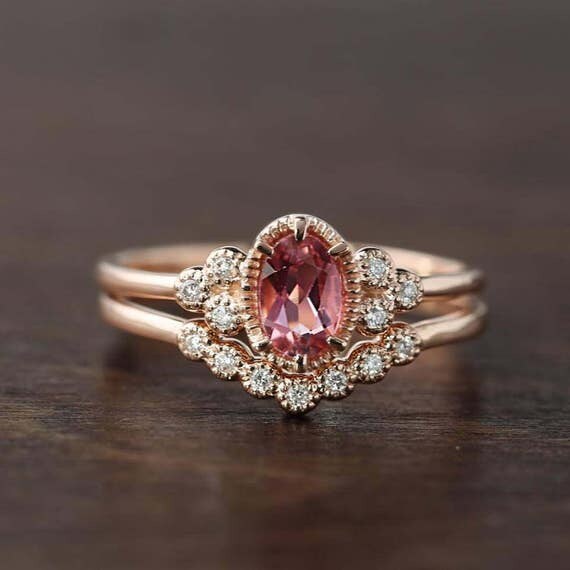 Vintage Pink Engagement Rings 3