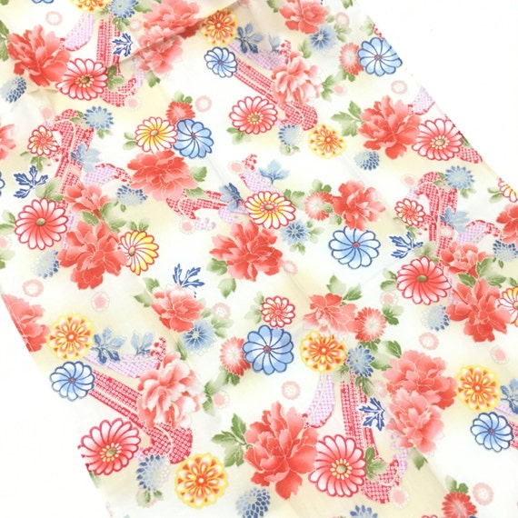 Tenugui Japanese floral fabric wrapping cloth Japanese