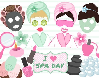 Instant Download Spa Party Photo Booth Props, Digital Spa Girl Photobooth Props, Digital Spa Day Photo Booth Props, 0183