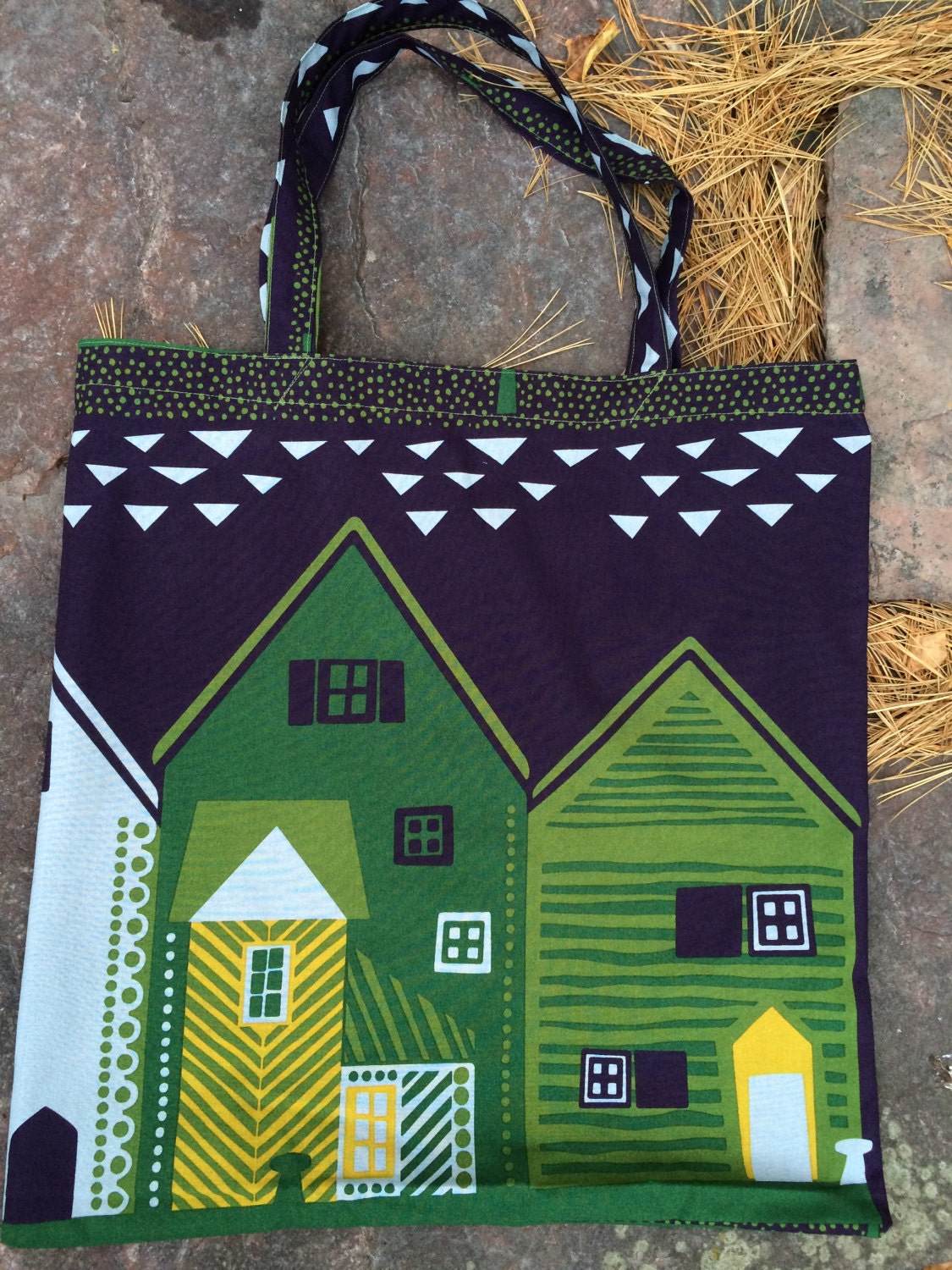 Vanhakaupunki shopping tote bag from Marimekko designer cotton