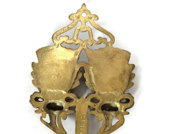 Antique Brass Match Safe - Double Match Holder - Marked Pat. Jan 15 1867 - Tobacciana Collection,