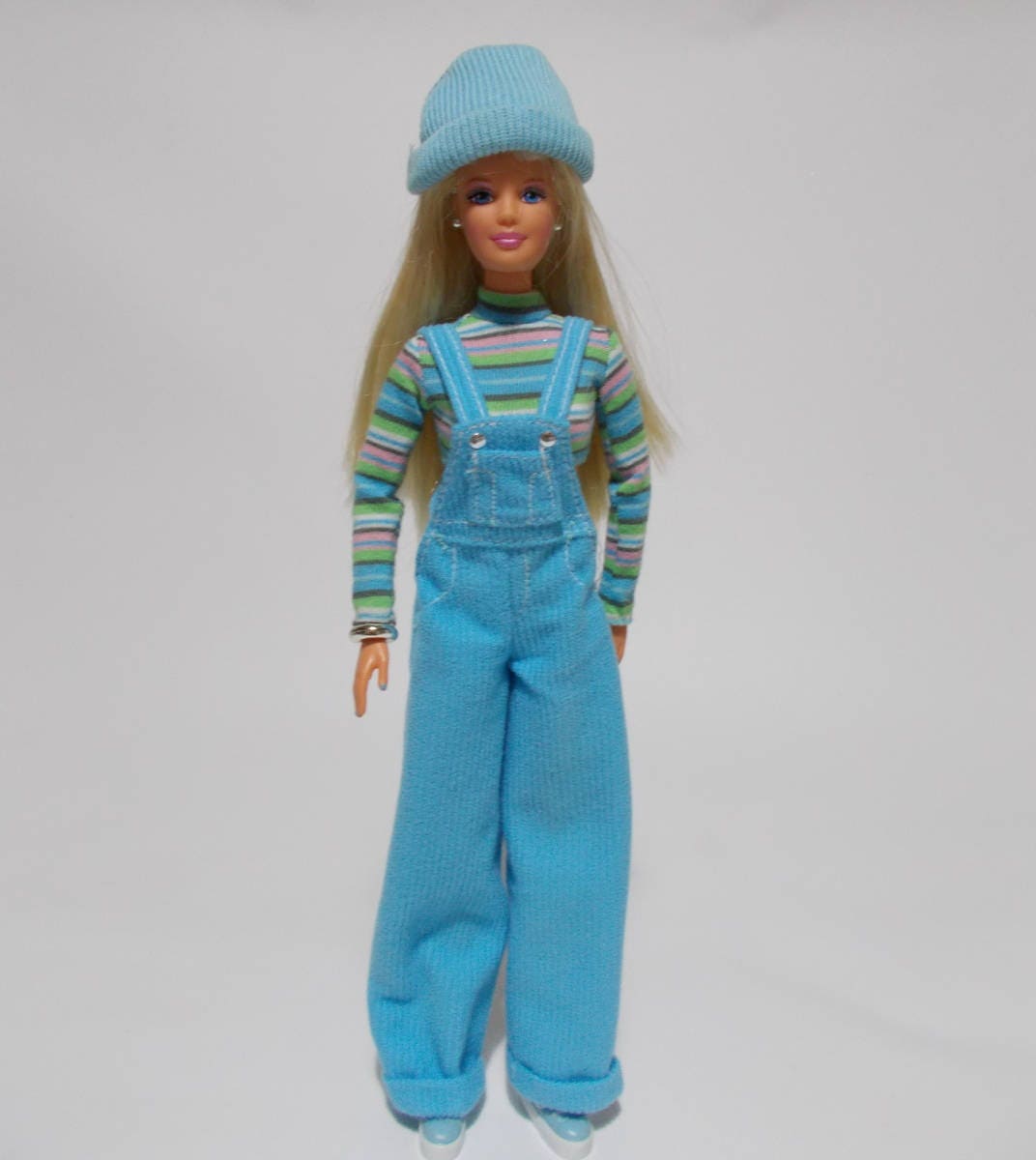 Vintage Cool Blue Barbie Jointed Body 90's Style Doll