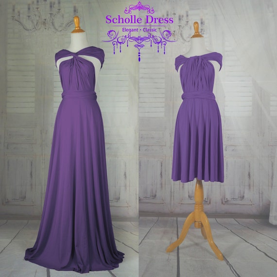 Purple Wrap Convertible Infinity Dress Evening Dresses