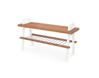 36" entryway/hallway storage bench in cherry