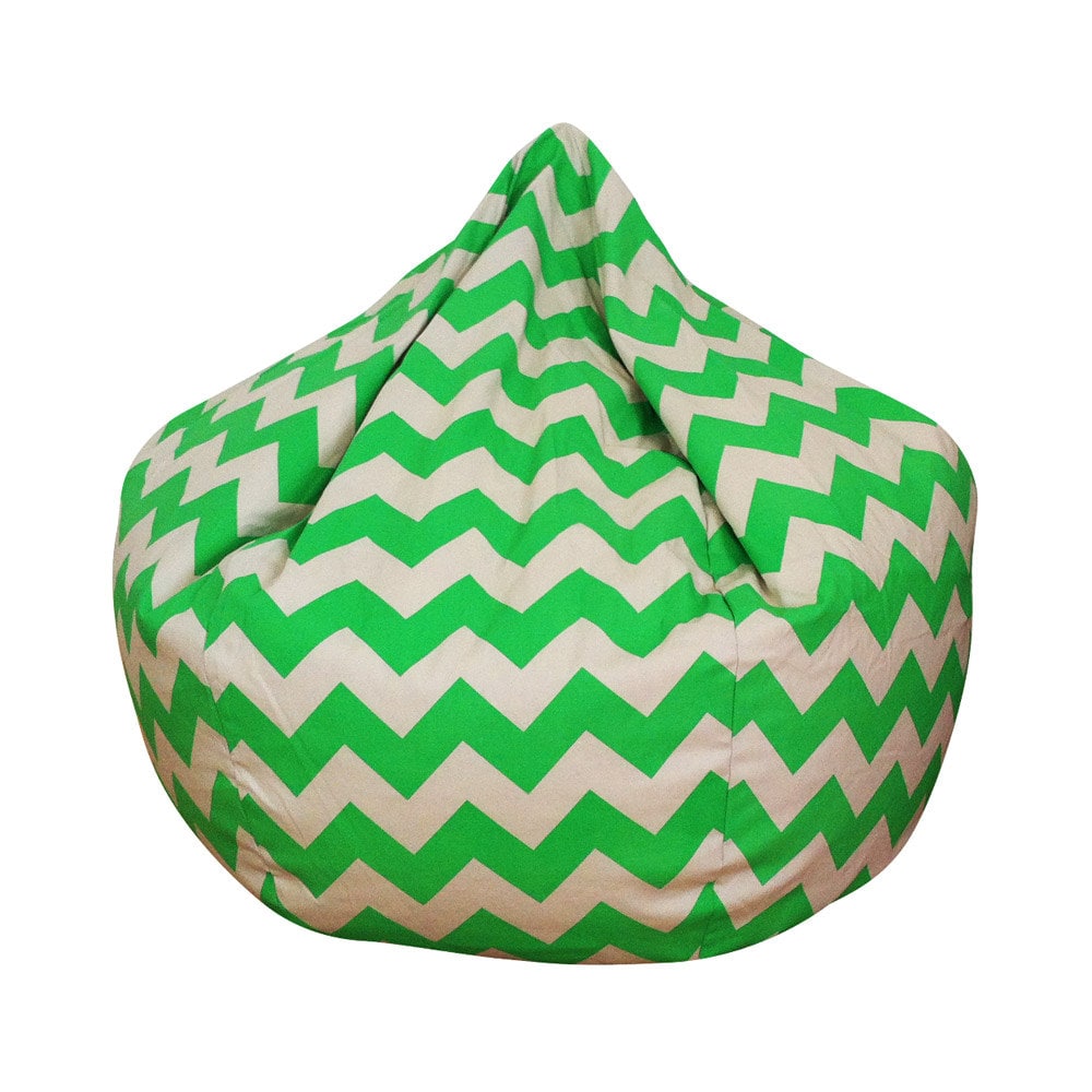 Chevron Bean Bag Chair Lime Green