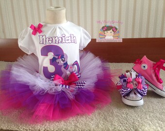 My little Pony Twilight Sparkle tutu,My little pony tutu, my little pony birthday outfit, my little pony tutu set.