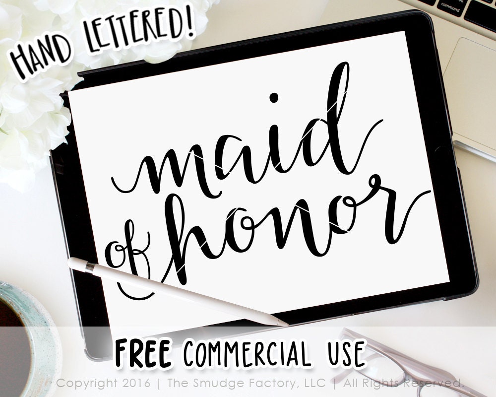 Download Maid Of Honor SVG Cut File Silhouette Cricut SVG Cutting