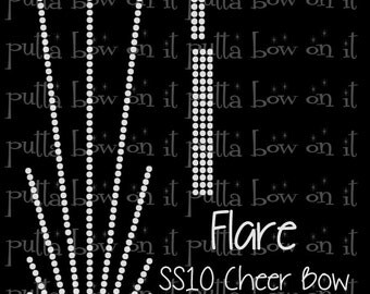 Flare ss10 Rhinestone Cheer Bow Strip Template