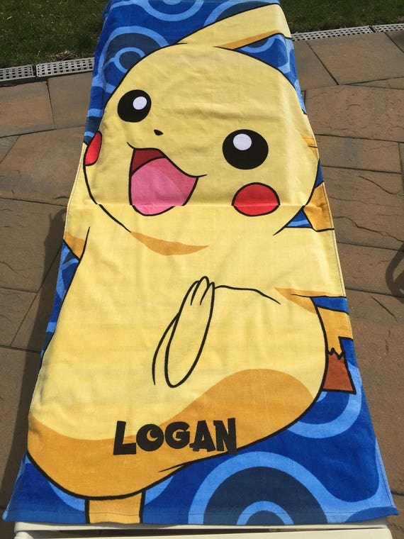 Pokémon Beach Towel Pikachu Beach Towel Pokemon Personalized