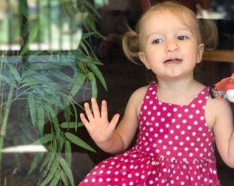 Minnie Mouse Dress, Sun Dress, Birthday Dress, Girls dress, Little Girls dress, Special Occasions dress