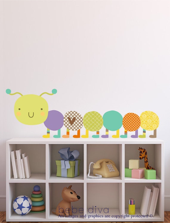 Caterpillar Wall Decals Wall Decals Nursery Kids Wall Decal