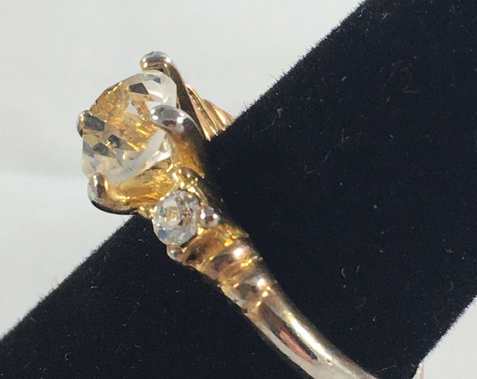 Storewide 25% Off SALE Vintage Two Tone Gold & Silver Claire's Designer Cocktail Ring Featuring Rhinestone Baguette Design Storewide 25% Off SALE Vintage Two Tone Gold & Silver Claire's Designer Cocktail Ring Featuring Rhinestone Baguette Design